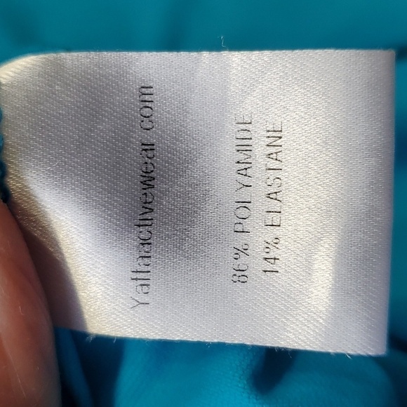 Yaffa, tourqwise‎ blue long sleeve  Activewear top Henley style size smal… - Picture 8 of 9
